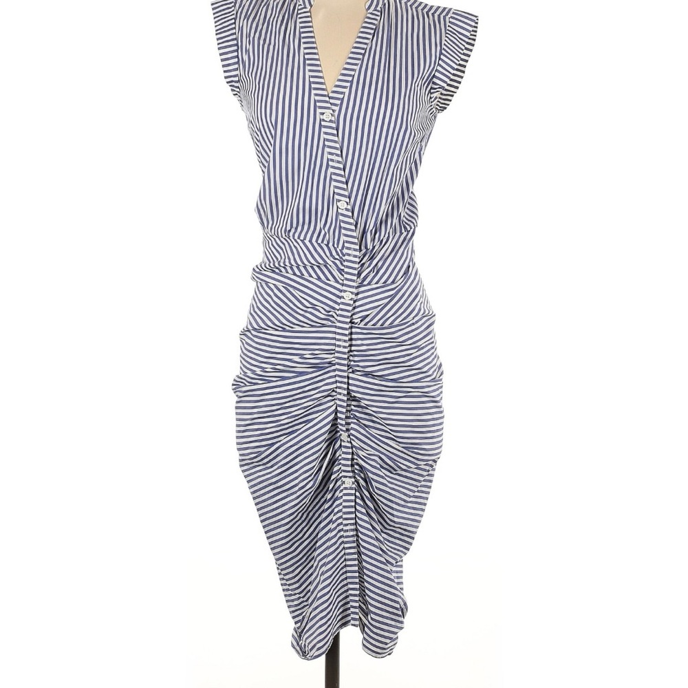 Blue and White Striped Veronica Beard Dress